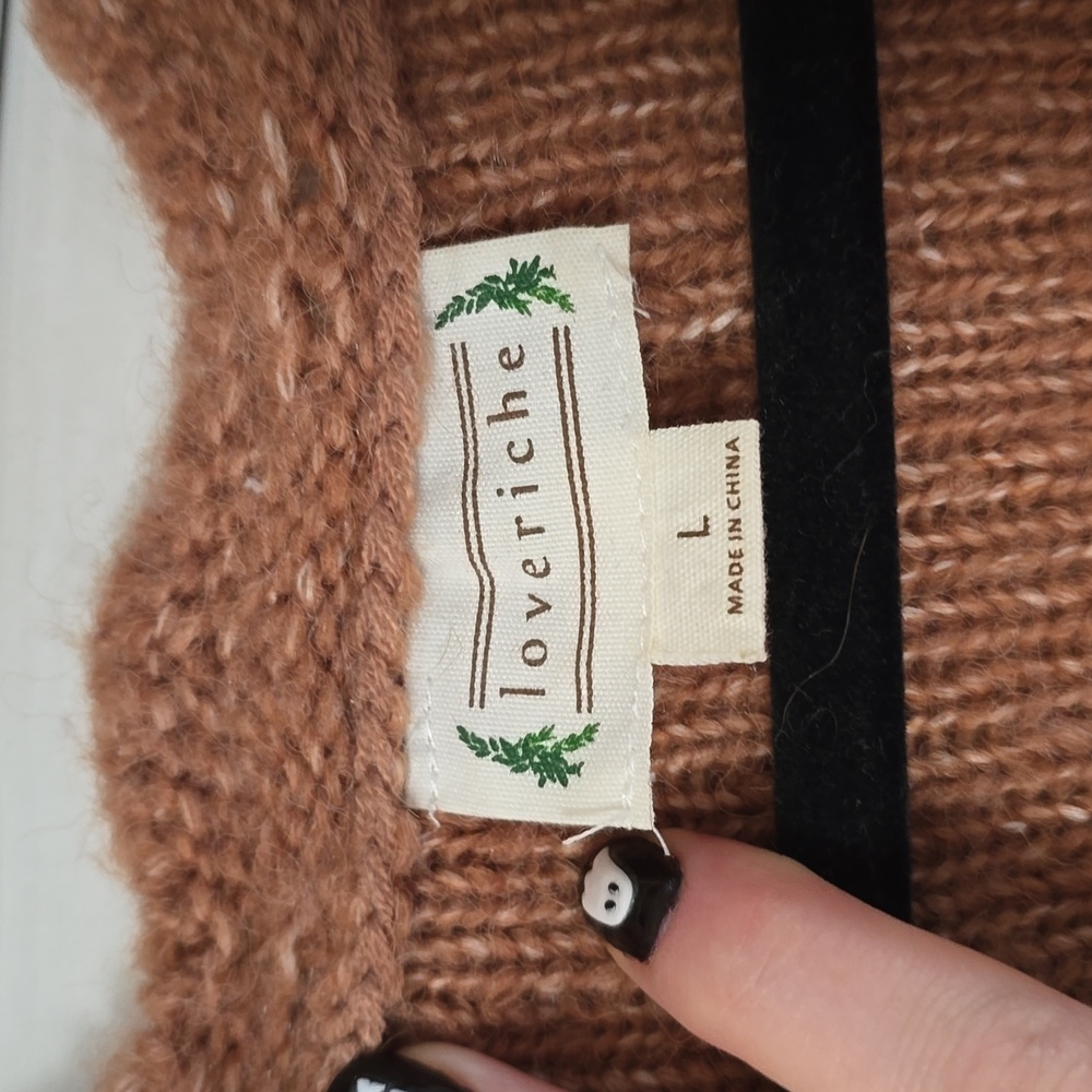 Love Riche Tan Knit Cardigan - Picture 3 of 3